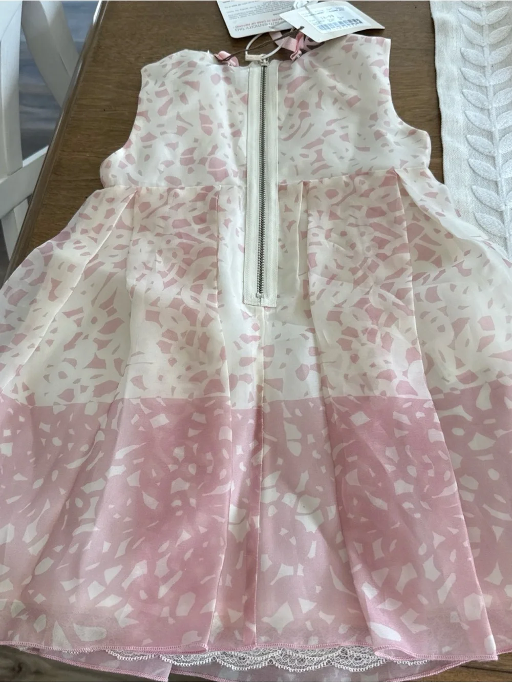 MiMiSol Girls Dress 3 Years Made In Italy Pink White Toddler Baby NWT Boutique